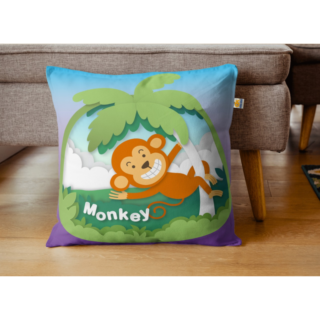Orka Kids Filled Cushion Printed Pack of 1 (D4)